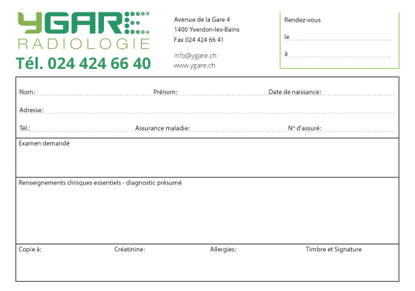 bon de radiologie